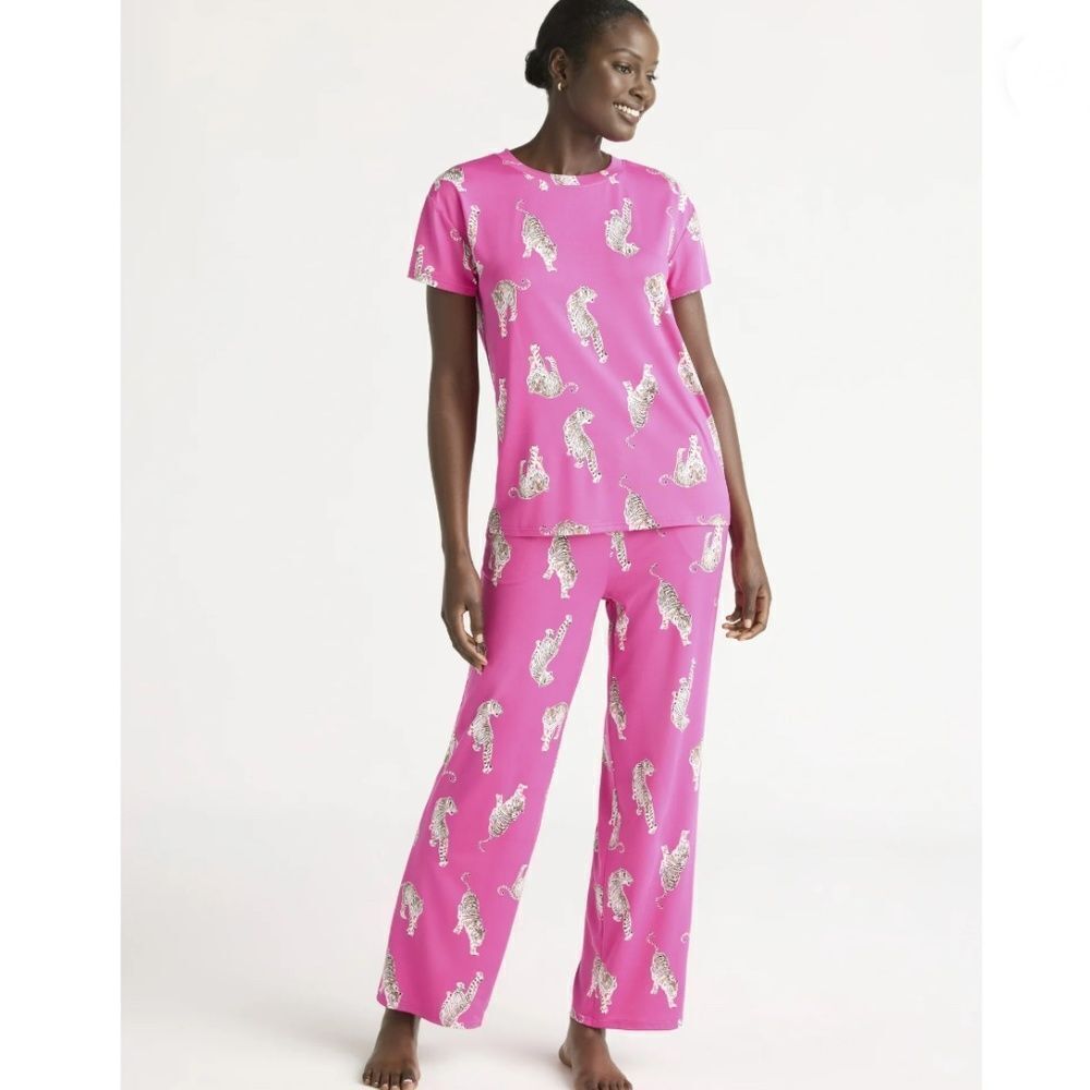 Women’s Ultra Soft Short Sleeve Pajama Lounge Sleep 2, 2-Piece Sets Size S - Picture 9 of 14